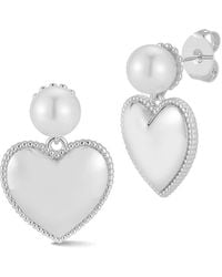 Chloe and Madison - Plated Heart Earrings - Lyst