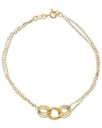 Italian Gold - 10K 3-Link Curb Double Strand Bracelet - Lyst