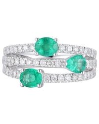 Gregg Ruth - 14K 1.37 Ct. Tw. Diamond & Emerald Ring - Lyst