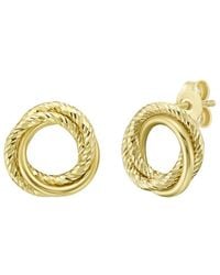 Italian Gold - 14K Trinity Stud Earrings - Lyst