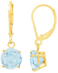 MaxColor - 10k 1.15 Ct. Tw. Aquamarine Dangle Earrings - Lyst