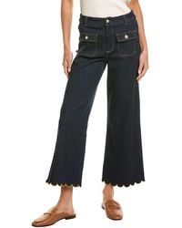 Cece - Scallop Hem Jean - Lyst