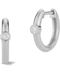 Ember Fine Jewelry - 14k 0.06 Ct. Tw. Diamond Huggie Earrings - Lyst