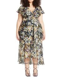 Tanya Taylor - Blaire Silk & Linen-blend Midi Dress - Lyst