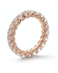 The Eternal Fit - 14k Rose Gold 3.10 Ct. Tw. Diamond Eternity Ring - Lyst