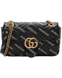 Gucci - X Matelassé Leather GG Marmont The Hacker Project Medium Flap Bag (authentic Pre-loved) - Lyst