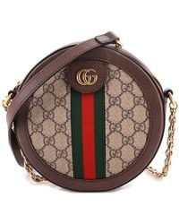 Gucci - Gg Coated Canvas Ophidia Round Shoulder Bag Mini (Authentic Pre- Loved) - Lyst