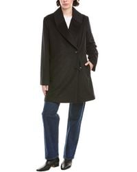 Bernardo - Grand Sleek Wool-Blend Coat - Lyst
