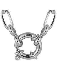 Glaze Jewelry - Rhodium Plated Link Necklace - Lyst