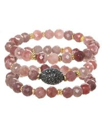 Rachel Reinhardt Jewelry - Quartz Crystal Fireball Stretch Bracelet - Lyst