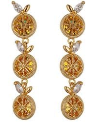 Eye Candy LA - The Luxe Collection Cz Limoncello Drop Earrings - Lyst