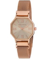 Laura Ashley - Octagon Alloy Mesh Bracelet Watch 25mm - Lyst