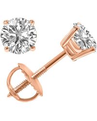 Diamond Select Cuts - 14k Rose Gold 1.00 Ct. Tw. Diamond Studs - Lyst