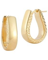 Chloe and Madison - 18k Over Silver Oval Hoops - Lyst