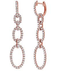 Sabrina Designs - 14k Rose Gold 1.98 Ct. Tw. Diamond Link Dangle Earrings - Lyst