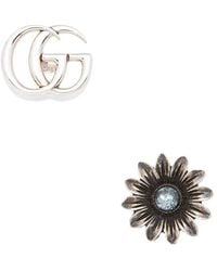 Gucci - Silver Marmont Flower Stud Earrings (authentic Pre-loved) - Lyst