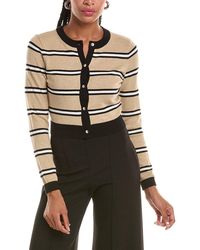 Alice + Olivia - Dollie Striped Cardigan - Lyst