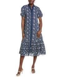 Gracia - Button-Up Puff Midi Dress - Lyst