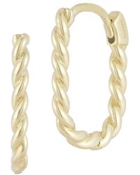 Ember Fine Jewelry - 14k Oval Twist Huggie Earrings - Lyst