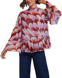 Oliphant - Exclusive Venice Peplum Blouse - Lyst
