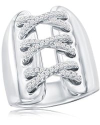 Suzy Levian CZ Jewelry - Suzy Levian Silver Cz Statement Ring - Lyst