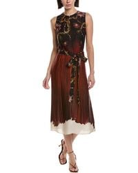 Marchesa - Printed Georgette Midi Dress - Lyst
