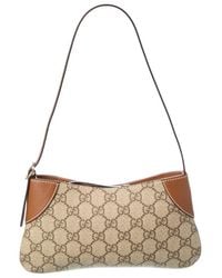 Gucci - Gg Emblem Small Gg Supreme Canvas & Leather Shoulder Bag - Lyst