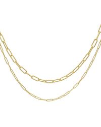 Adornia - 14k Plated Paperclip Chain Necklace - Lyst