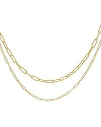 Adornia - 14k Plated Paperclip Chain Necklace - Lyst