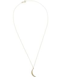 Italian Gold - 10K Crescent Moon Pendant Necklace - Lyst