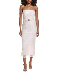 Toccin - Vivian Lace Belted Midi Dress - Lyst