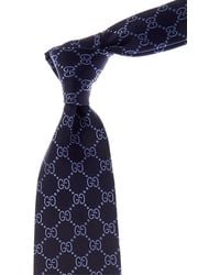Gucci - Blue GG Silk Tie - Lyst