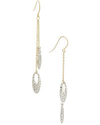Italian Gold - 10K Puffed Oval Drop Earrings - Lyst