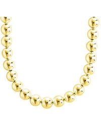 Sterling Forever - 14K Plated Basia Dainty Beaded Chain Necklace - Lyst