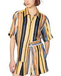 Sandro - Long Sleeve Linen-blend Shirt - Lyst