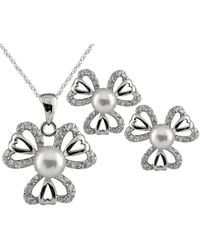 Splendid - 7Mm Pearl Cz Set - Lyst