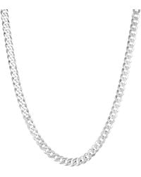 Italian Silver - Comfort Curb Chain Necklace - Lyst