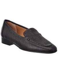 The Row Adam Lizard-embossed Leather Loafer - Black