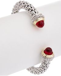 Juvell - 18K Two-Tone Plated Topaz Cuff - Lyst