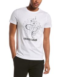 Roberto Cavalli Graphic Logo T-shirt - White