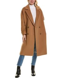 Cinzia Rocca - Long Wool & Cashmere-blend Coat - Lyst