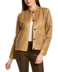 Lafayette 148 New York - Perforated Leather Jacket - Lyst