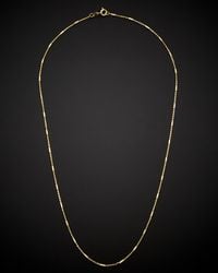 Italian Gold - 14k Tube Station Necklace - Lyst