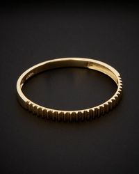 Italian Gold - 14k Ribbed Band Ring - Lyst