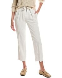 Brunello Cucinelli - Linen-Blend Pant - Lyst