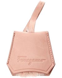 Ferragamo Suede Bag Charm - Pink