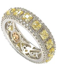 Suzy Levian CZ Jewelry - Suzy Levian Silver Cz Modern Eternity Ring - Lyst