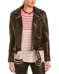 IRO Leather Moto Jacket - Black