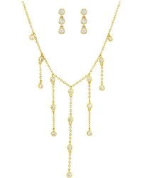 Savvy Cie - 14K Plated Cz Statement Set - Lyst