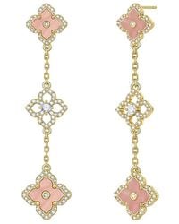 Liv Oliver - 18K Plated Tier Drop Earrings - Lyst